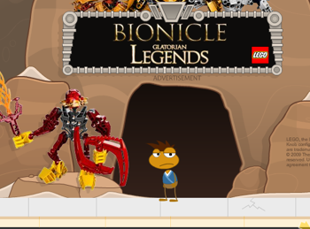 Poptropica Bionicle Legends Advertisement