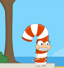 Too much candy cane in Poptropica
