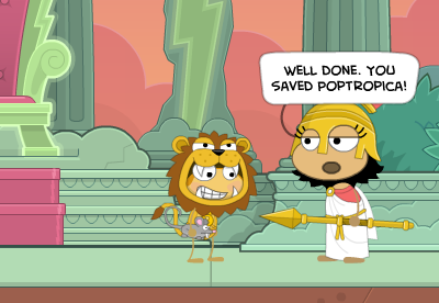 Winning Mythology Island in Poptropica